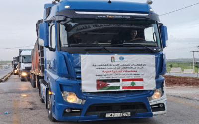 قافلة إغاثية أردنية تصل لبنان ضمن جهود الدعم المستمرة