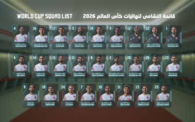 بقيادة المدرب جمال سلامي، إعلان قائمة النشامى النهائية  لبطولة كأس العالم 2026