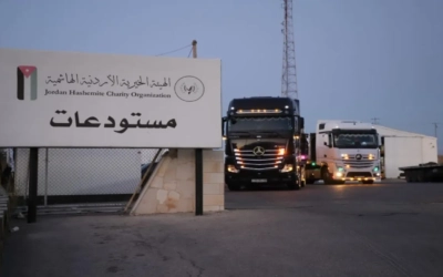 الأردن يواصل دعم لبنان بقافلة إغاثية سادسة تضم 28 شاحنة