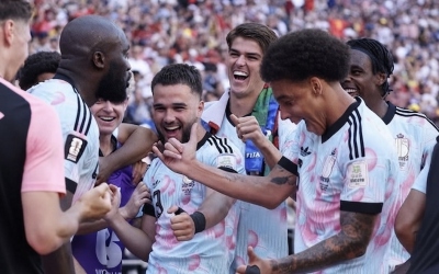 احتفال ساخر من بلجيكا بعد إقصاء أمريكا من كأس العالم