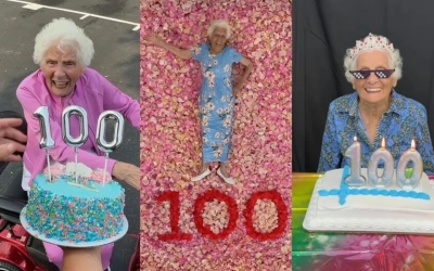 جدة عمرها 100 عام تصبح نجمة على السوشيال ميديا