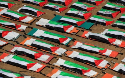 غزة تشيع 112 شهيداً من عائلة أبو شريعة الحساينة