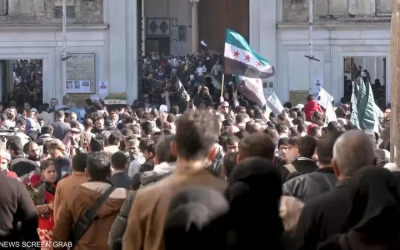 احتفالات في دمشق بعد صدور حكم الإعدام بحق بشار الأسد