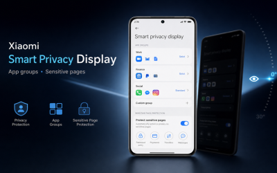 «شاومي» تطوّر تقنية شاشة الخصوصية الذكية (Smart Privacy Display) للهواتف الرائدة