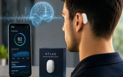 «Atlas 1.0»: جهاز خلف الأذن يعتمد على الذكاء الاصطناعي وقياس النشاط العصبي لمراقبة التركيز