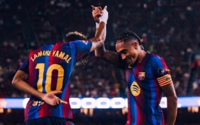 برشلونة يضرب رايو فاليكانو بخماسية ويواصل العلامة الكاملة